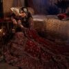 Red Traditional Pakistani Bridal Embroidered long Trail Lehenga with kameez and Embroidery Bespoke - DN-1153