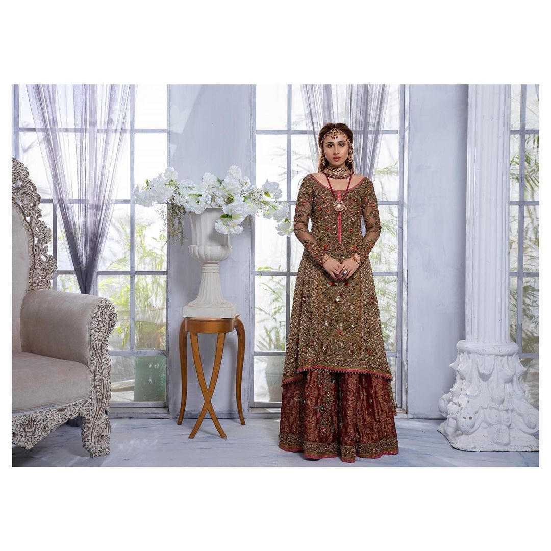 Designer Partywear long Kurti with Skirt and Embellishment - DN-1450