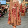 Red Designer Partywear long kurti with Pant Palazzo and Embroidery - DN-1378