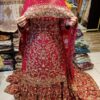 Classy Designer Pink Kurti with Golden Frill long Trail Lehenga and Embellishment - DN-1445