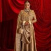 Golden Anarkali Pakistani Party Wear Suit Design by sakshi sindhi - DN-1034