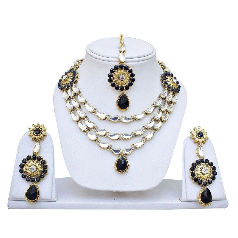 Partywear Necklace set with Mang Tika - DN-2026