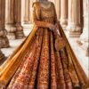 Royal Golden Bridal Lehenga Handcrafted Wedding Dress - DN-1035
