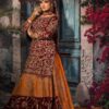 Red Designer Bridal Lehenga with Embroidered Kurti for Nikah - DN-1550