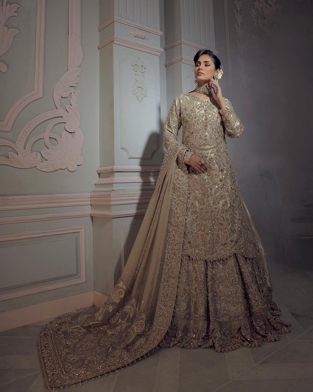 Classy Designer Pakistani Wedding and Reception lehenga - DN-1116