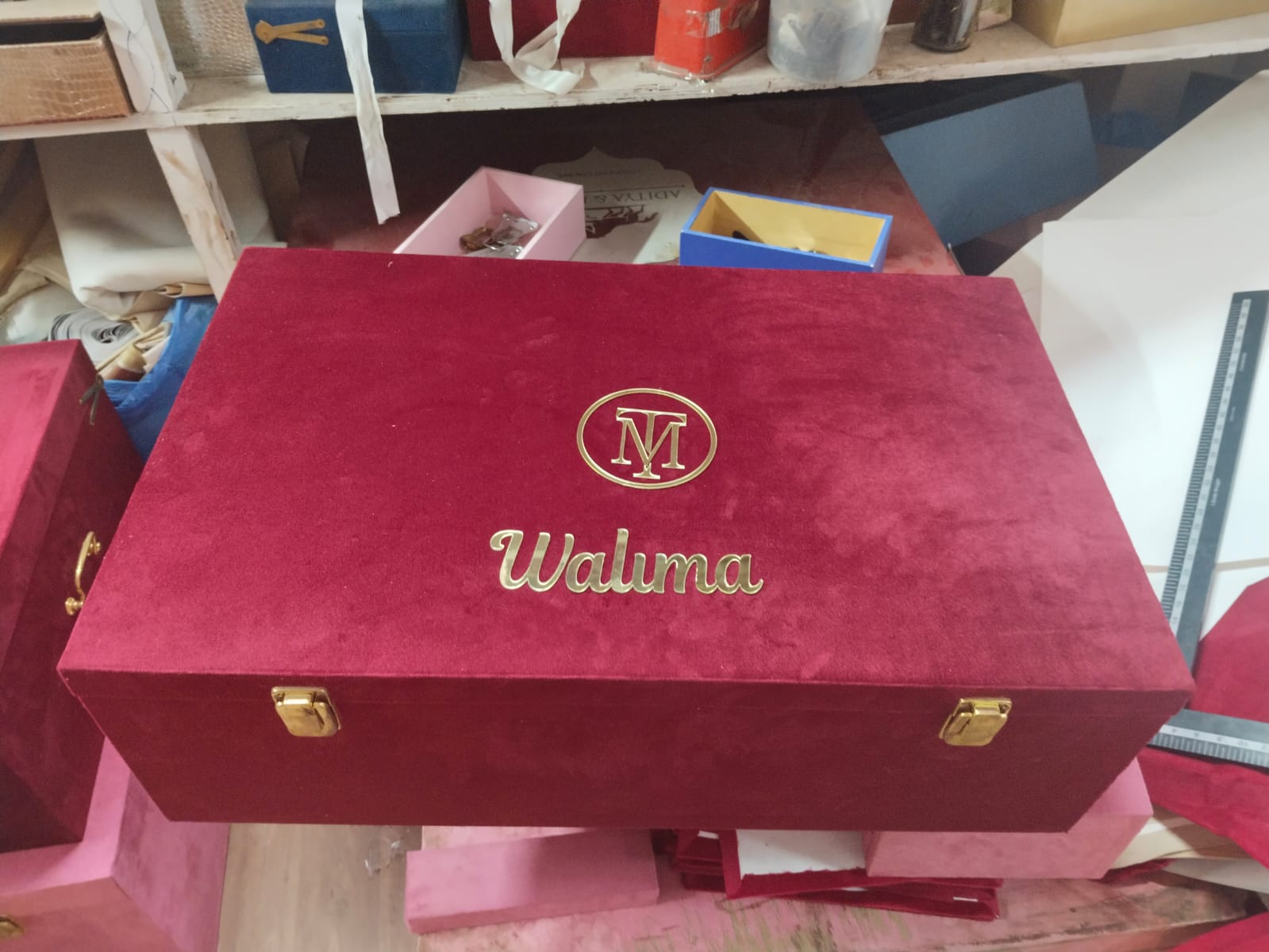 Wedding lehenga Box Red Pink New Collection made to order - DN-1053