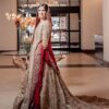 LONG TRAIL GOLDEN WEDDING LEHENGA WITH EMBROIDERED ANARKALI - DN-1903