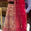 Traditional Indian Bridal Red Lehenga choli with Golden Embroidery - DN-1432