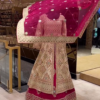 Golden Wedding Designer Jacket with Red lehenga and Embellishment - DN-1427