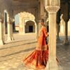 Wedding Special Orange Rust Gharara Garara Made to order - DN-1037