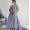 Dusty Blue Pakistani Bridal Lehenga | Hand Embroidered Zardosi Lehenga Kameez - DN-1018