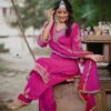 Pink Designer Punjabi Partywear Salwar Kameez with Embroidery Bespoke - DN-1219