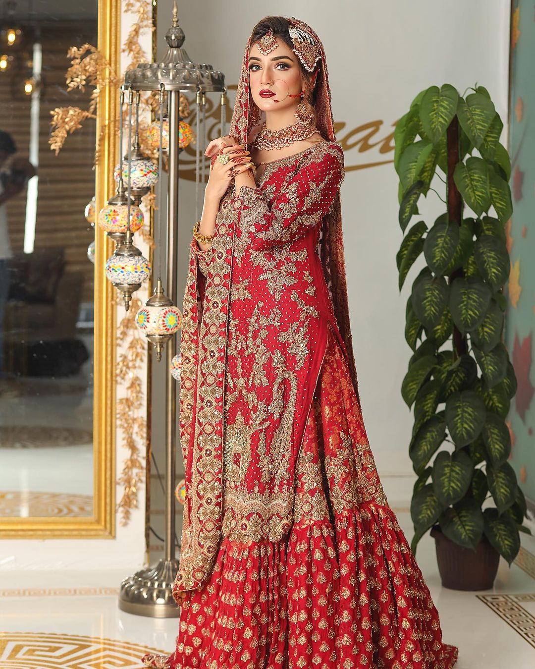 Pakistani Wedding Lehenga with Embroidery Kameez - DN-1649