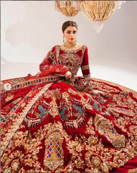 Latest Wedding Bridal Anarkali Bollywood Pakistani Red Gown ethnic gown - DN-1112