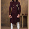 Designer Men Collection Indo-West Groom Young Boys Party wear Ethnic Kurta Pjayma Shervani - DN-2068
