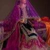 “Royal Fuchsia & Purple Heirloom Bridal Lehenga Furshy garara - DN-1031