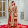 Pakistani Wedding Long Trail Lehenga with Embroidered Kurti - DN-1628