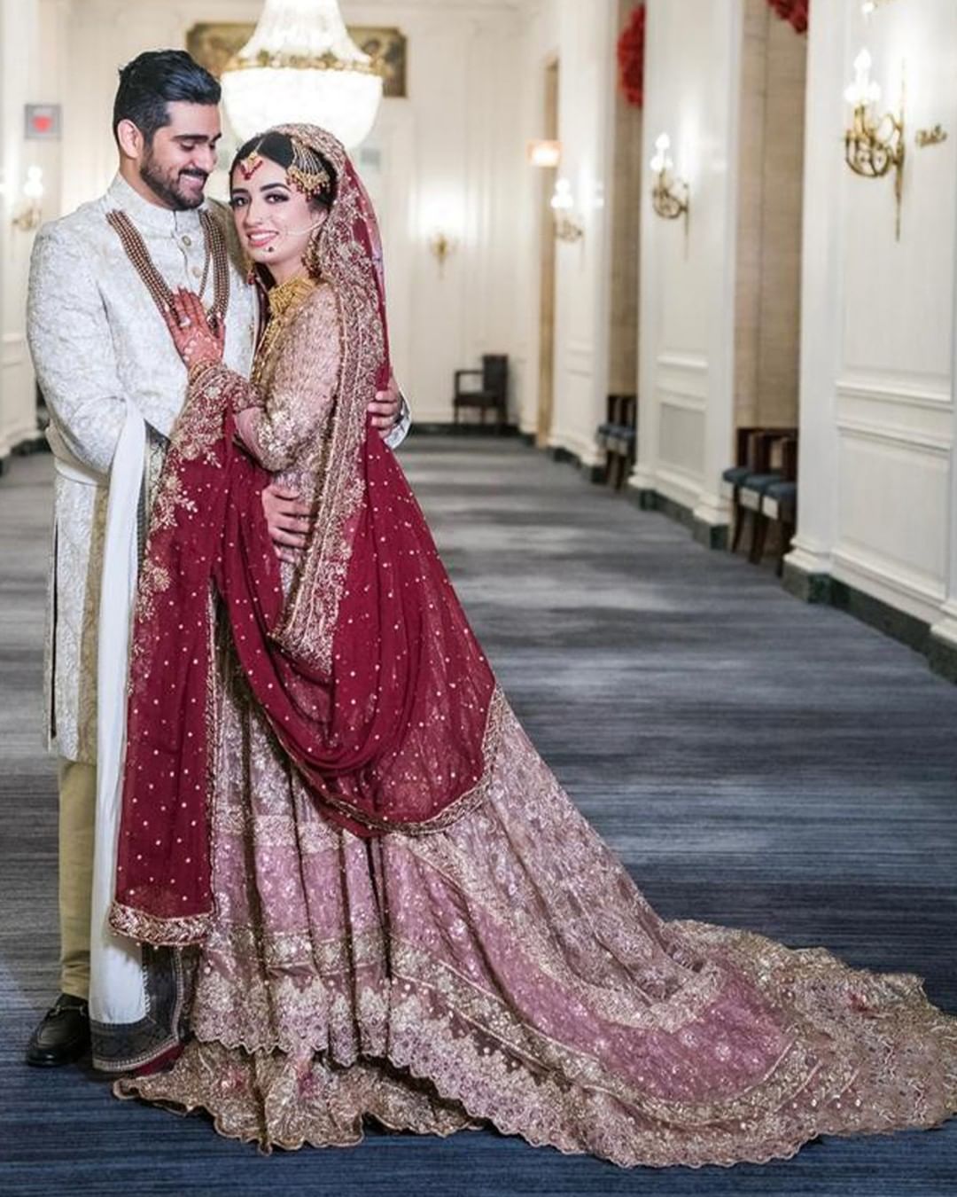 WEDDING LONG TRAIL LEHENGA WITH EMBROIDERY LONG KURTI - DN-1947
