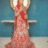 ORANGE WEDDING LEHENGA WITH GOLDEN EMBROIDERY - DN-1946