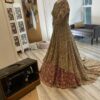 Golden Designer Long Trail Anarkali with Red Embroidered Lehenga collection - DN-1564