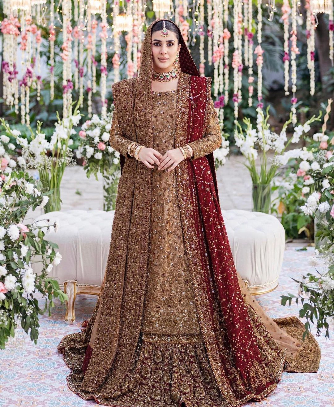 Classy Designer Pakistani Wedding long Trail Lehenga with kameez - DN-1179