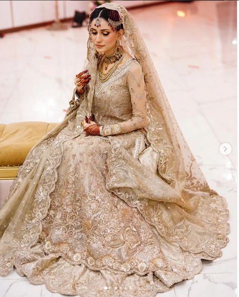Ivory Wedding Bridal Collection Indian Pakistani Designer Look Stunning Dress - DN-1104