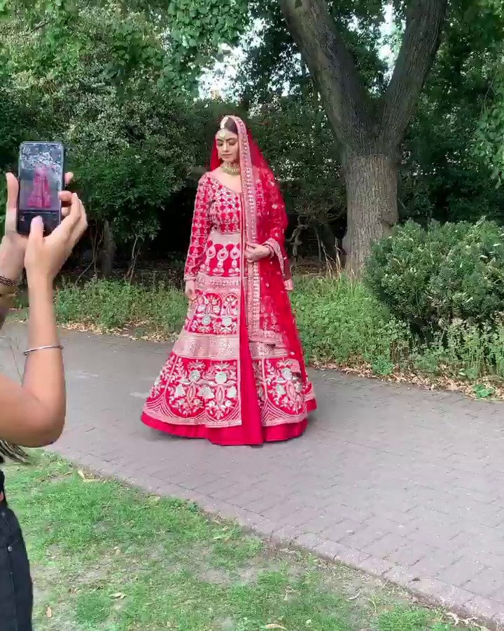 Pink Designer Pakistani Walima Split Jacket with lehenga and Embellishment - DN-1418