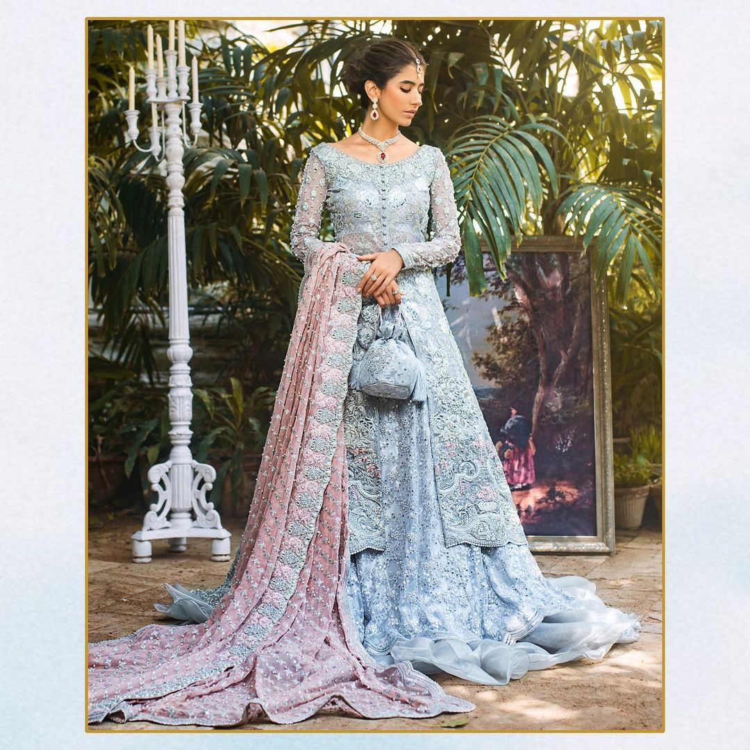 WEDDING LONG JACKET WITH EMBROIDERED LEHENGA WITH HAND WORK - DN-1924