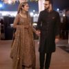 TRADITIONAL GOLDEN WEDDING LEHENGA WITH LONG KAMEEZ AND EMBELLISHMENT - DN-1921