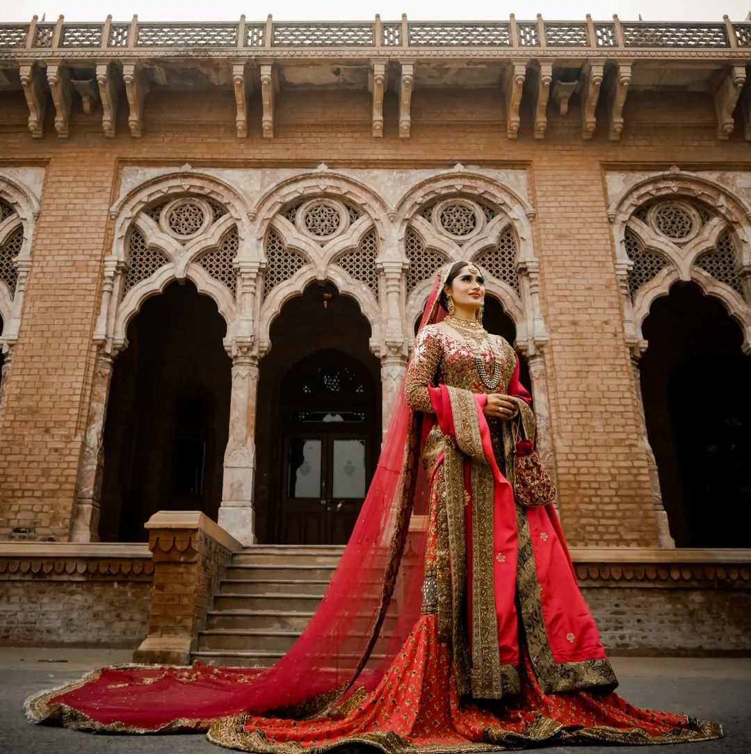 Designer Pakistani Bridal Lehenga with Embroidered Kurti - DN-1544