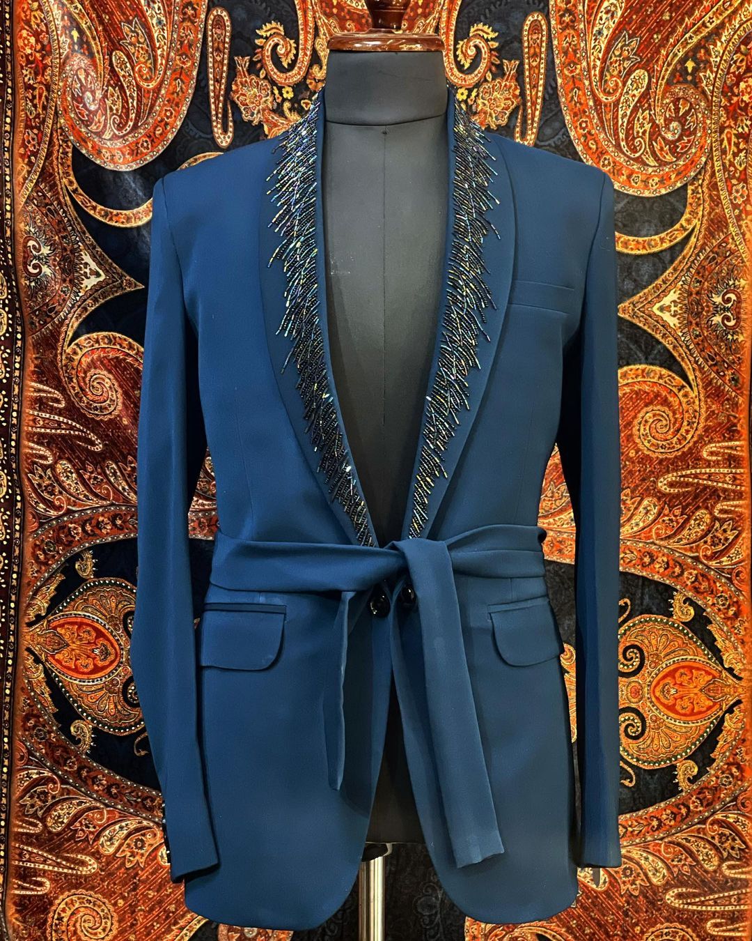 Designer Partywear Blue Tuxedo suit New Collection - DN-1322