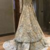 Golden Classy Designer Wedding and Reception Anarkali with lehenga with embroidery - DN-1335