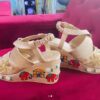 Off white kids fancy ankle-wedges sandal with beautiful animal art - DN-2058